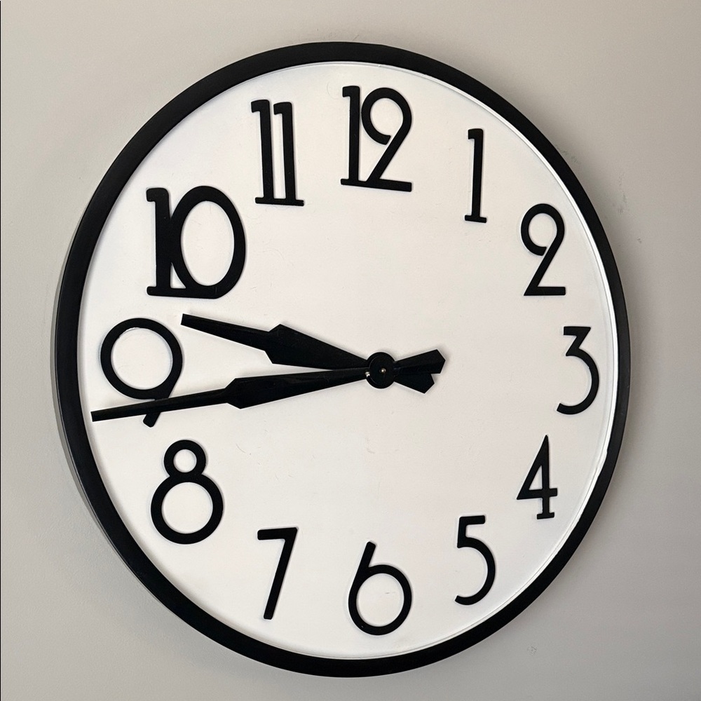 Hobby Lobby Black & White 33 1/2” Wall Clock